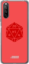 6F hoesje - geschikt voor Sony Xperia 10 III -  Transparant TPU Case - D20 - Red #ffffff