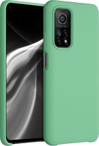 kwmobile telefoonhoesje voor Xiaomi Mi 10T / Mi 10T Pro - Hoesje met siliconen coating - Smartphone case in pepermuntgroen