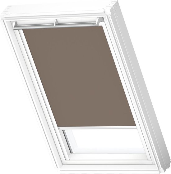 VELUX Origineel Verduisterend Rolgordijn (DKL) Wit Kozijn, U08, 808, 8, Warm Grey