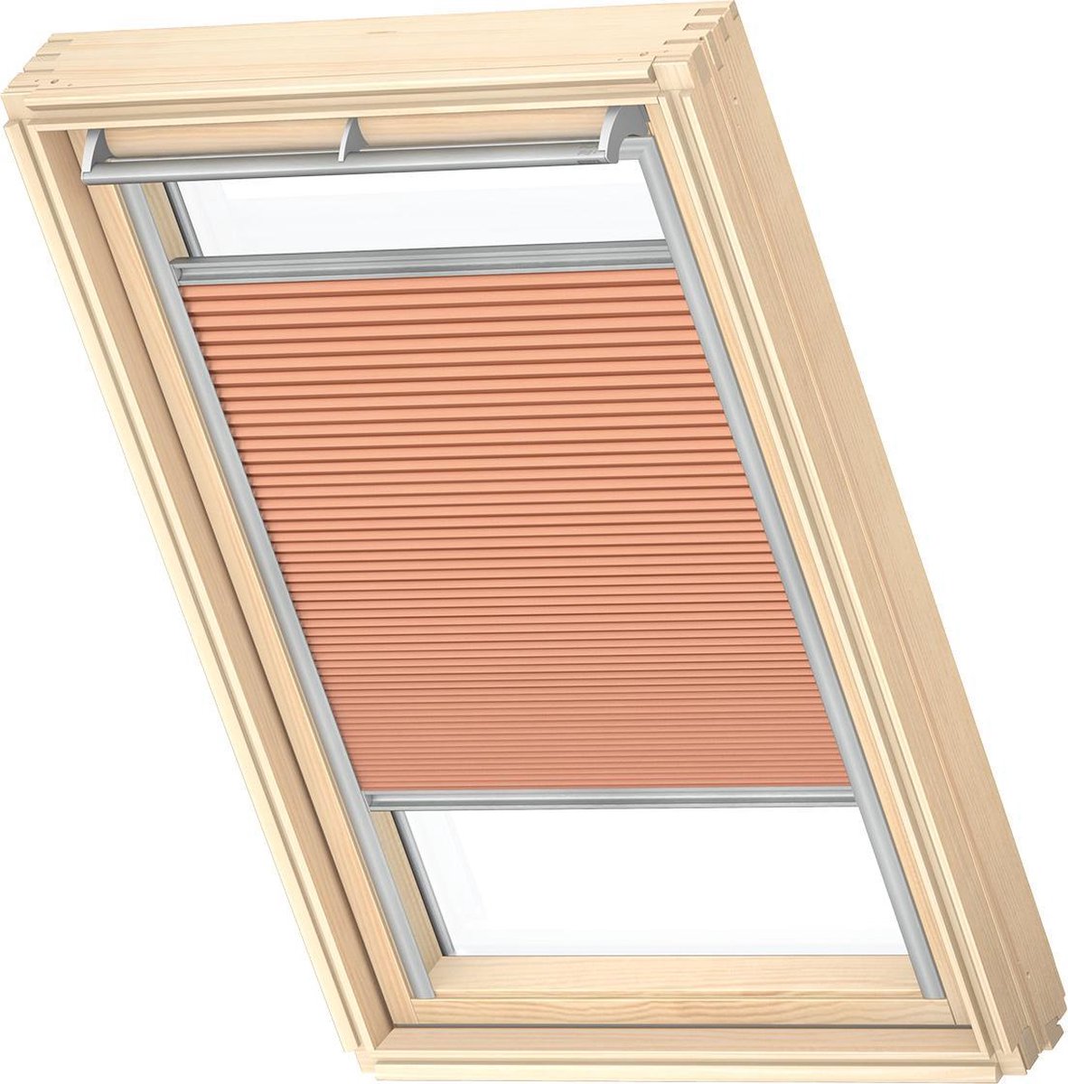 VELUX Origineel Verduisterend Plisségordijn (FHC), Zilveren Kozijn, SK06, Peach