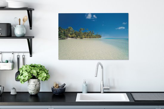 La plage exotique de One Foot Island toile 60x40 cm - Tirage photo sur toile (Décoration murale salon / chambre)
