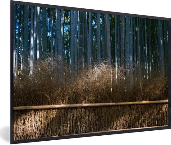 Fotolijst incl. Poster - Arashiyama bamboebomen in een bos Japan - 60x40 cm - Posterlijst