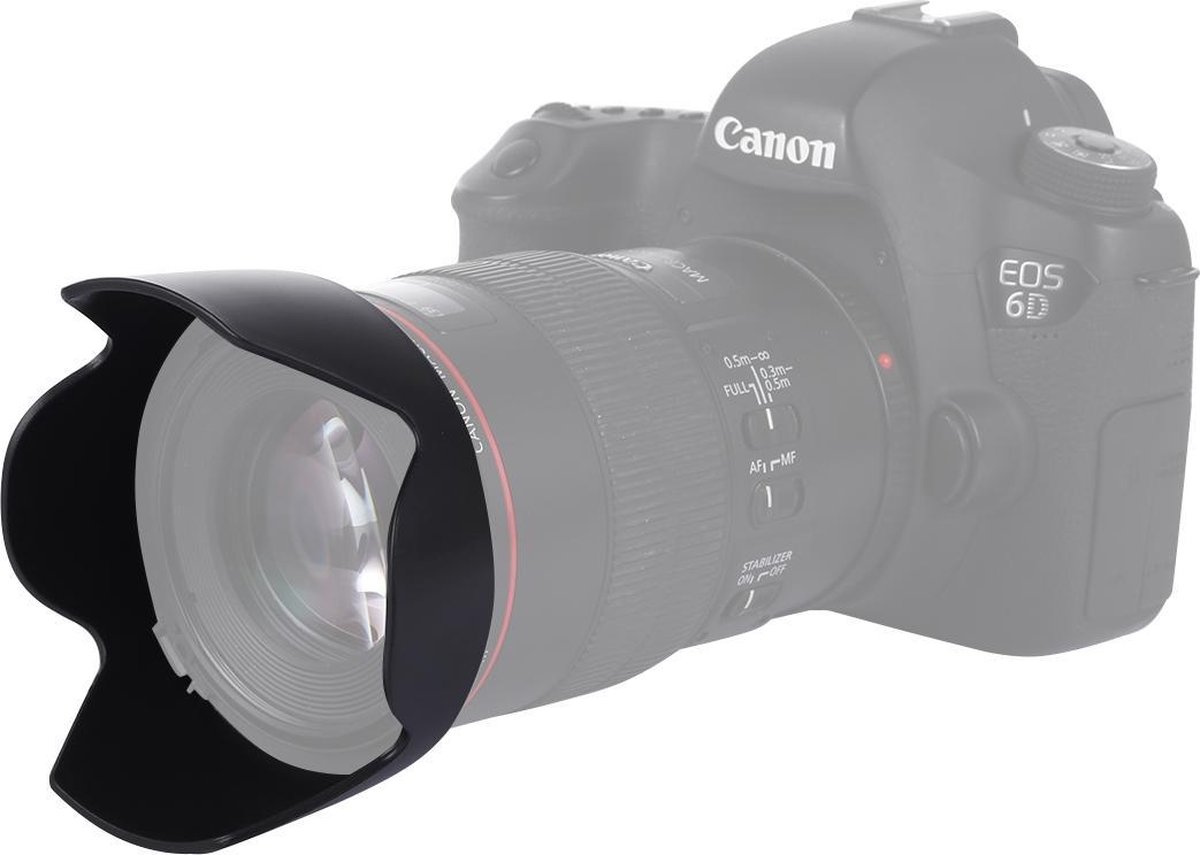 EW-73B Lenskapschaduw voor Canon EF-S17-85 / 4-5.6USM IS-lens (zwart)