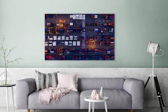 Conteneurs dans la toile du port 2cm