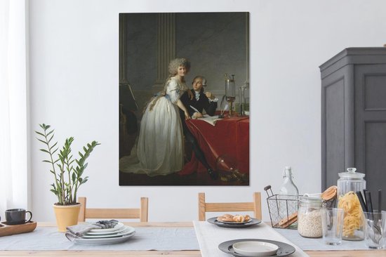 Portrait de M. Lavoisier et de sa femme - Peinture de Jacques-Louis David 90x120 cm - Tirage photo sur toile (Décoration murale salon / chambre)