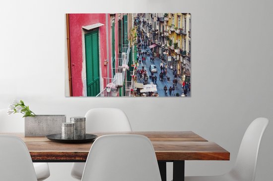 Naples d'en haut toile 2cm 90x60 cm - Tirage photo sur toile (Décoration murale salon / chambre)