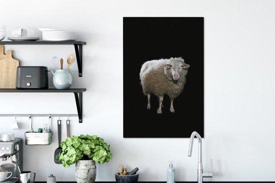 Mouton de Sardine sur toile de fond noir 2cm 60x90 cm - Tirage photo sur Toile (Décoration murale salon / chambre) / Peintures sur toile Animaux sauvages