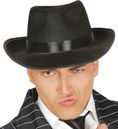 4x stuks zwarte trilby hoed/gleufhoed - Gangster/Maffia thema verkleedkleding voor volwassenen