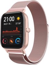 Milanees Smartwatch bandje - Geschikt voor  Xiaomi Amazfit GTS Milanese band - roze - Horlogeband / Polsband / Armband