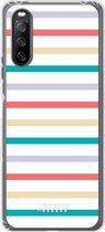 6F hoesje - geschikt voor Sony Xperia 10 III -  Transparant TPU Case - Pastel Tracks #ffffff