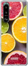 6F hoesje - geschikt voor Sony Xperia 5 III -  Transparant TPU Case - Citrus Fruit #ffffff