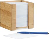 memokubus - voor 900 vellen - 10,5 x 10,5 x 10,5 cm - bamboe