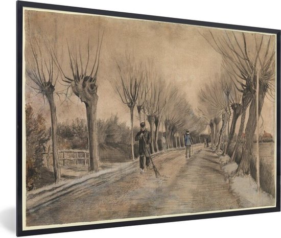 Fotolijst incl. Poster - Weg in Etten - Vincent van Gogh - 30x20 cm - Posterlijst