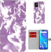 Voor UMIDIGI A7S Cloud Fog Pattern Horizontal Flip Leather Case met Houder & Card Slot & Wallet (Paars)