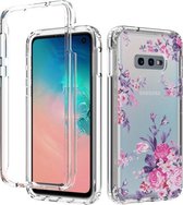 Voor Samsung Galaxy S10e 2 in 1 hoog transparant geverfd schokbestendig PC + TPU beschermhoes (roze)