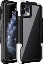 TPU + pc + acryl 3 in 1 schokbestendige beschermhoes voor iPhone 12/12 Pro (wit)