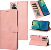 Voor Xiaomi Redmi Note 10 Pro Fantasy Klassiek Huidgevoel Kalfsleer Textuur Magnetische gesp Horizontale Flip PU lederen tas met houder & kaartsleuf & portemonnee (Rose goud)