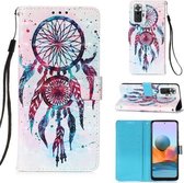 Voor Xiaomi Redmi Note 10 Pro / Note 10 Pro Max 3D Schilderen Horizontale Flip Leren Case met Houder & Kaartsleuf & Portemonnee & Lanyard (Windgong)
