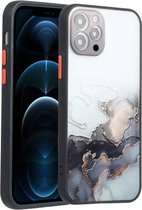 Inktschilderstijl TPU-beschermhoes voor iPhone 12 Pro Max (inktzwart)