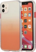 Gradient Shockproof TPU + Acrylic Case met afneembare knoppen voor iPhone 11 (oranje)