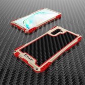 Voor Galaxy Note 10 R-JUST AMIRA schokbestendige stofdichte metalen beschermhoes (goudrood)