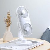 JOYROOM JR-CY312 Verticale dubbele motorventilator Draagbare handheld mini elektrische ventilator (wit)