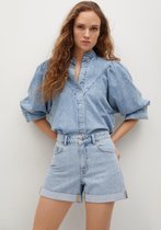 Mango Broek Katoenen Mom Shorts 17040808 Tc Dames Maat - W40