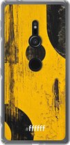 6F hoesje - geschikt voor Sony Xperia XZ2 -  Transparant TPU Case - Black And Yellow #ffffff