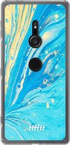 6F hoesje - geschikt voor Sony Xperia XZ2 -  Transparant TPU Case - Endless Azure #ffffff