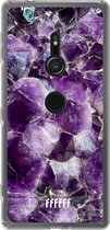 6F hoesje - geschikt voor Sony Xperia XZ2 -  Transparant TPU Case - Purple Geode #ffffff