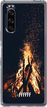 Sony Xperia 5 II Hoesje Transparant TPU Case - Bonfire #ffffff