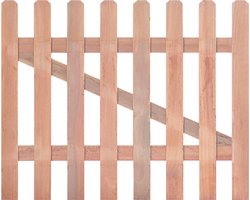 Hardhouten tuinhekdeur recht 60 x 100 cm