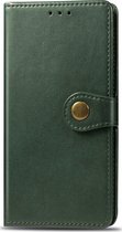 OnePlus 8 Pro Hoesje - Mobigear - Snap Button Serie - Kunstlederen Bookcase - Groen - Hoesje Geschikt Voor OnePlus 8 Pro
