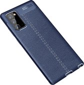 Samsung Galaxy Note20 Hoesje - Mobigear - Luxury Serie - TPU Backcover - Blauw - Hoesje Geschikt Voor Samsung Galaxy Note20