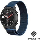 Milanees Smartwatch bandje - Geschikt voor  Xiaomi Amazfit GTR Milanese band - blauw - 42mm - Strap-it Horlogeband / Polsband / Armband