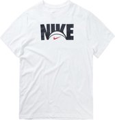 Nike Dri-Fit Logo T-shirt Wit Zwart Kledingmaat : 3XL