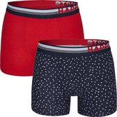 Happy Shorts 2-Pack Boxershorts Heren Maritim Gestipt - Maat  L