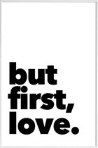 JUNIQE - Poster met kunststof lijst first love -13x18 /Zwart