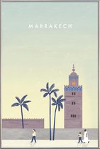 JUNIQE - Poster met kunststof lijst Marrakesh - retro -20x30 /Bruin
