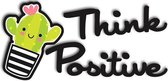 Crearreda 3d-muursticker Think Positive 15,5 X 34 Cm 7-delig