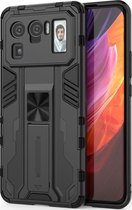 Xiaomi Mi 11 Ultra Hoesje - Mobigear - Armor Stand Serie - Hard Kunststof Backcover - Zwart - Hoesje Geschikt Voor Xiaomi Mi 11 Ultra