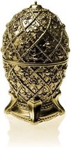 Geel Goud gelakte Candellana figuurkaars, design: Fabergé Ei (Medium). Hoogte 16 cm (48 uur)