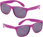 4x stuks voordelige paarse party zonnebrillen - Verkleedbrillen - Voor volwassenen