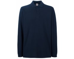 Fruit Of The Loom Heren Premium Poloshirt Met Lange Mouwen (Donker Marine)