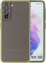 Wicked Narwal | Kleurcombinatie Hard Case voor Samsung Samsung Galaxy S21 Groen