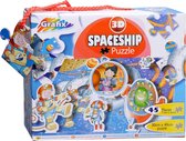 Space 3D puzzel - Ruimtevaart - Puzzel voor kinderen -  45 puzzelstukjes -  29 X 39 CM