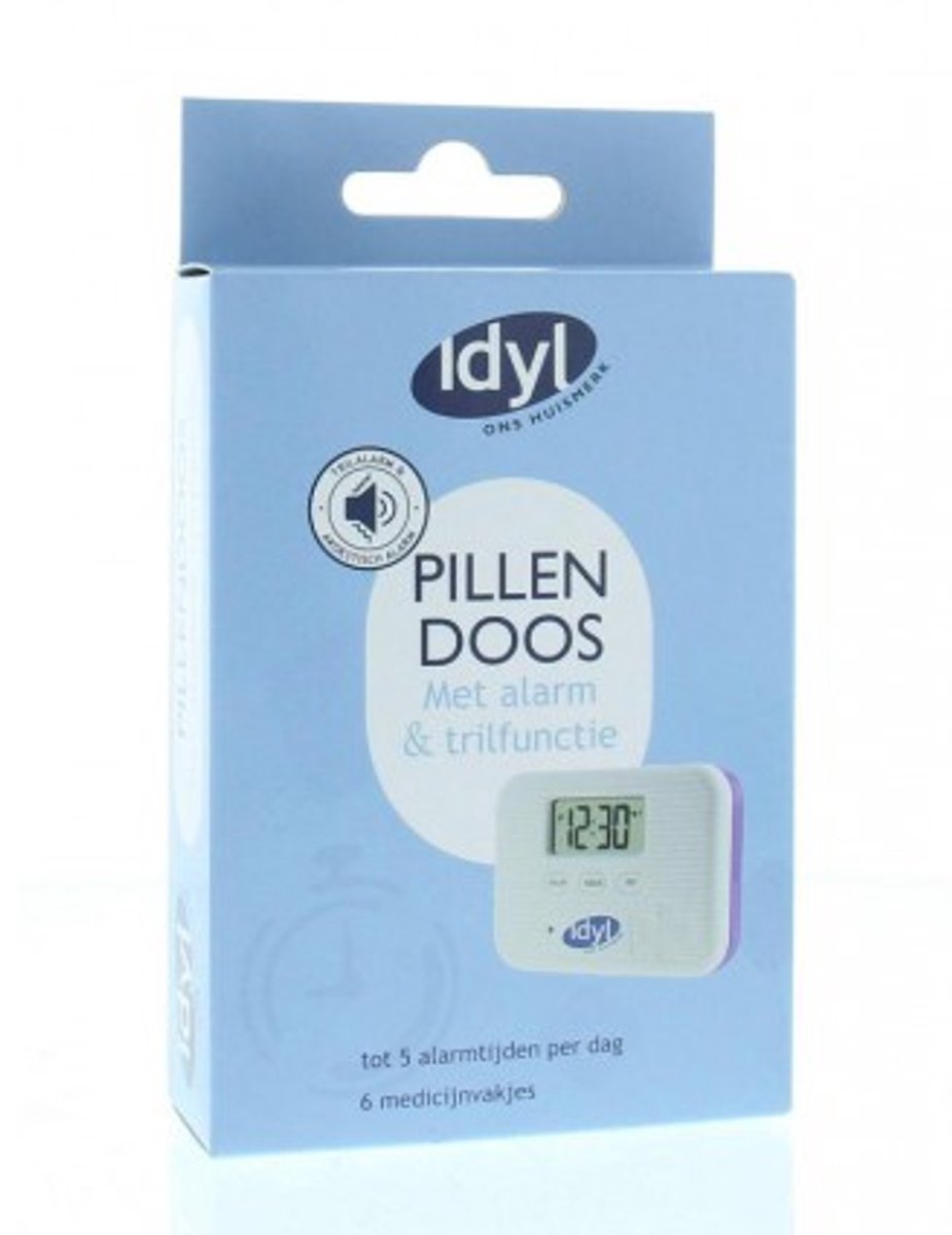 Goedkoopste Idyl Pillendoos met alarm en trilfunctie 6-vaks (1st