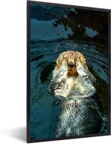 Foto in lijst van een otter