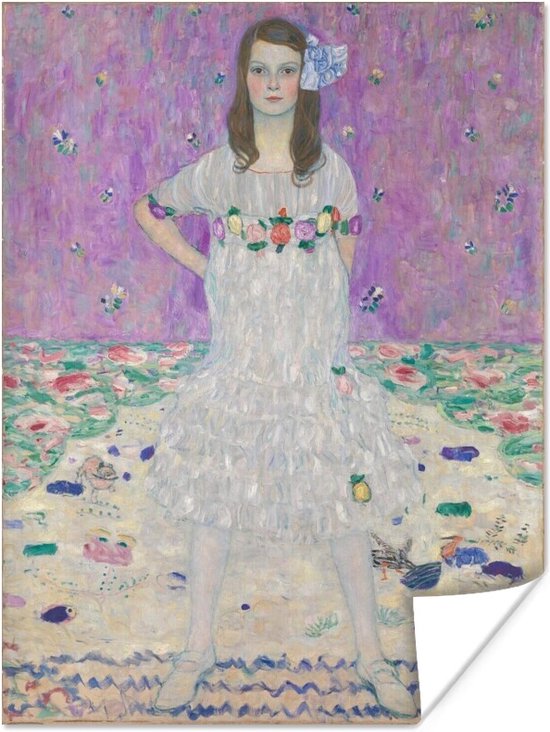 Poster Portret van Mada Primavesi - Schilderij van Gustav Klimt - 90x120 cm