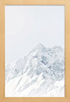 JUNIQE - Poster met houten lijst White Mountain 2 -13x18 /Grijs & Wit